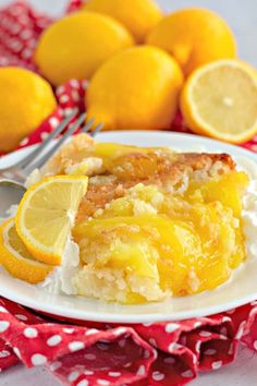 a close up of a plate of food with lemons