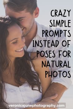 a man and woman hugging each other with the caption crazy simple prompts instead of poses for natural photos