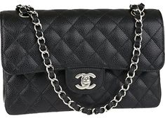 Buy and sell authentic handbags on StockX including the Chanel Classic Double Flap Quilted Caviar Silver-tone Small Black and thousands of other handbags with resale price data. Chanel Small Classic Bag, Chanel Caviar Bag, Black Chanel Purse, Small Designer Bags, Chanel Quilted Bag, Chanel Bag Classic, Cool Bags, Chanel Double Flap, Chanel Classic Flap Bag