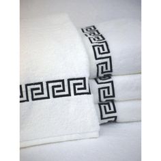 Greek Key Bath Towel Collection - Bath Towels -  The Well Appointed House Monogram Bedding, Monogrammed Bath Towels, Monogram Towels, Bath Towels Luxury, Embroidered Towels, Towel Collection, Linen Spray, Black Bedding, Bath Sheets