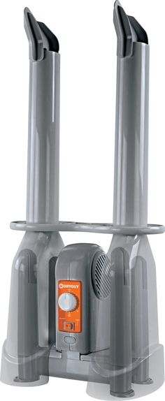 two electric meat grinders sitting next to each other on a white background with one being used as a juicer