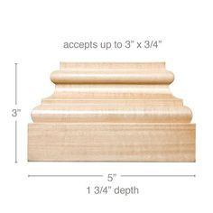 the width of an unfinished wood corbge with measurements for each piece and height