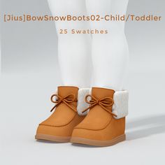 a pair of children's snow boots with white socks