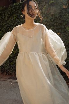 Jayme Dress in Oat Organza – Tigre et Tigre Poofy Dress, Nails Fashion, Organza Dress, Oversized Dress, Matches Fashion, Sheer Dress, Favorite Dress, Bridal Wear, Wedding Outfit