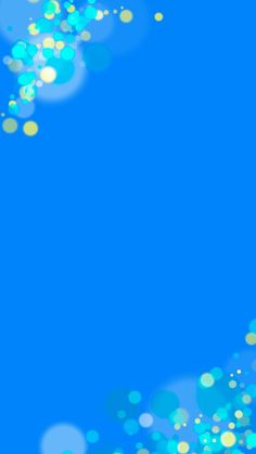 an abstract blue background with circles in the middle and small white dots at the bottom