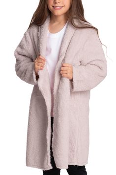 PRICES MAY VARY. Cozy Warmth: Embrace winter with our open front, Sherpa girls cardigan jacket. Long sleeves, knee length, and 100% Sherpa material ensure exceptional insulation. Versatile Usage: Whether you need a coat for colder seasons or a cozy fall cardigan Sweater, our fuzzy open front jacket for kids has you covered. Perfect Fit, Easy Care: Choose from sizes 5-12 Years, guided by our size chart, and enjoy easy maintenance with machine wash and low tumble dry. Superior Quality: Our girls S Cozy Long Sleeve Outerwear For Sleepovers, Sherpa Cardigan, Fleece Cardigan, Cozy Loungewear, Open Front Jacket, Girls Cardigan, Mad Dog, Fall Sweater, Long Jacket