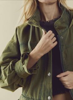 NEW Sz M We The Free People Nocturne Parka Coat Army Green Hood Peplum Distress  | eBay Spring Cotton Utility Hooded Jacket, Olive Outerwear With Detachable Hood For Fall, Spring Hooded Cotton Utility Jacket, Casual Spring Utility Jacket With Adjustable Hood, Trendy Cotton Parka For Fall, Spring Green Cotton Parka, Spring Military Hooded Jacket, Green Cotton Parka For Spring, Spring Cotton Parka With Adjustable Hood