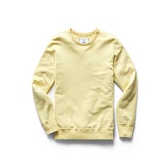 Reigning Champ Lightweight Terry Crewneck Sz L (Athletic Fit) Brand New With Tags Made In Canada Color Citron Perfect For Spring/Summer Yellow Relaxed Fit Sporty Sweatshirt, Yellow Sporty Sweatshirt With Relaxed Fit, Yellow Sporty Relaxed Fit Sweatshirt, Spring Sports Crew Neck Top, Spring Sports Crew Top, Everyday Sportswear Crew Neck Tops, Sporty Yellow Top For Loungewear, Cotton Athleisure Sweatshirt For Light Sports, Sporty Yellow Crew Neck Top