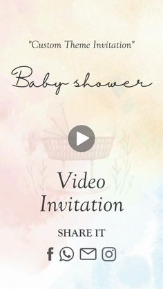 the baby shower video presentation is displayed