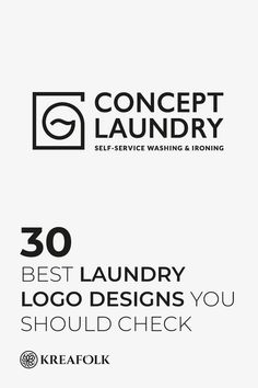 the logo design for a company that sells laundry products and washrooms is shown here