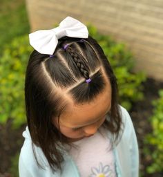 Image may contain: one or more people and outdoor Blonde Or Brunette, Easy Toddler Hairstyles, Girls Hairstyles Easy, Bella Hair, A Messy Bun