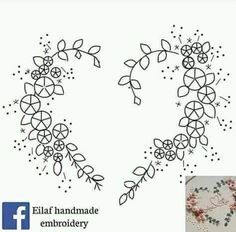 Diy Embroidery Flowers, Sulaman Pita, Embroidery Hoop Art Diy, Embroidery Stitches Beginner, Hand Embroidery Patterns Free, Embroidery Hearts, Diy Embroidery Designs, Hand Embroidery Patterns Flowers, Floral Embroidery Patterns