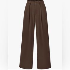 Xl- Size 16/18 Dress Pants Png, Brown High-waisted Wide Leg Pants, High Waist Brown Wide Leg Pants, Brown High Waist Wide Leg Pants, Pants Png, Tan Dress Pants, Outfit Collages, Pleated Wide Leg Pants, Striped Linen Pants