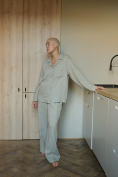 These wide-leg pyjama trousers offer a straight cut, side seam pockets, and full-length. Crafted from softened light-weight linen, and with completely elasticated waistband for maximum comfort. Perfect for sleeping, all-day lounging, or casual wear. They combine ease of styling with a relaxed fit, free of unnecessary details. SIZING AND FIT This garment is true to size, and we recommend choosing the size you usually wear. If you want the garment to be loose-fitting, choose a larger size than you Relaxed Fit Straight Leg Sleep Pants, Linen Pants For Lounging, Relaxed Linen Pants For Relaxation, Linen Lounging Pants, Linen Cargo Pants For Loungewear, Linen Wide Leg Straight Pants For Loungewear, Linen Pants With Straight Hem For Daywear, Relaxed Fit Flax Wide Leg Loungewear Pants, Relaxed Fit Wide Leg Pants In Flax For Loungewear