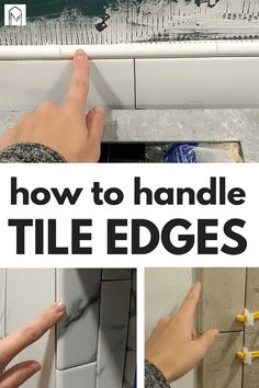 how to handle tile edges in the kitchen or dining room with pictures and instructions on how to use them