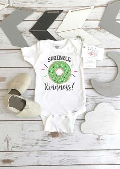 Sprinkle Kindness, Funny Baby Gifts, Donut Shirt, Sprinkle Donut, Nephew Gifts, Cute Donuts, Donut Party, Reveal Ideas