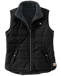 Carhartt Women's Utility Sherpa Lined Vest , Black Idaho Winter, Carhartt Vest, Engagement Ring Blue, Womens Sherpa, Hiking Outfit Women, Utility Vest, Carhartt Womens, Carhartt Women, Winter Vest