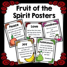 fruit of the spirit posters with pictures on them