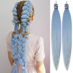 PRICES MAY VARY. 100% kanekalon synthtic fiber. High quality hair extensions. Pre stretched braiding hair, save you a lot of time. Tangle free, itch free. No smell, no irritation. Natural, soft and fresh. Smooth like human hair. Hot water setting. pre stretched braiding hair, kanekalon synthtic fiber. Synthetic Hairstyles, Fake Hair Braids, Anime Hairstyle, Hairstyles Juda, Feather Braid, Pre Stretched Braiding Hair, Heart Shaped Face Hairstyles, Braid Hair Extensions, Softball Hair