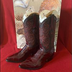 Brand New In Box With Shopping Bagbeautifully Handcrafted Mexican Made Cuadra Western Boots Style Anguila Vino Three Sizes Available Three Pair Of Size 6 Men’s Three Pair Of Size 6 1/2 Men’s Merrell Hiking Boots, Belleville Boots, Motorcycle Riding Boots, Mens Motorcycle Boots, Black Moto Boots, Sorel Winter Boots, Brogue Boots, Ariat Boots, Side Zip Boots