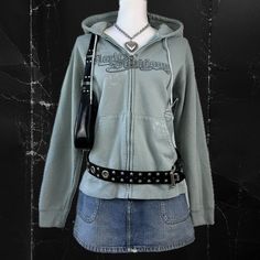 2000s Punk Fashion, 2000s Hoodie, Outfits Casuales, Cute Fashion, I Dress