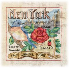 New York Cross Stitch | Machine Embroidery Design New York Cross Stitch, New York City Embroidery, San Francisco Cross Stitch, Usa Cross Stitch Pattern, New Roads, Patriotic Quilts, New Set, Cross Stitch Designs, Cross Stitch Embroidery