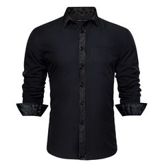 oversized black silk shirt Elegant Black Shirt With Casual Collar, Black Cotton Dress Shirt For Spring, Black Long Sleeve Dress Shirt For Summer, Black Long Sleeve Summer Dress Shirt, Black Slim Fit Dress Shirt For Spring, Black Slim Fit Dress Shirt For Fall, Semi-formal Spring Black Shirt, Semi-formal Spring Black Dress Shirt, Black Formal Dress Shirt For Spring