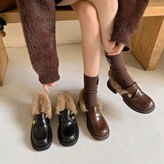 Handmade Leather Platform Penny Loafers For Women In Black/Brown Winter Leather Loafers With Flat Heel, Black Leather Loafers For Winter, Black Leather Winter Loafers, Brown Loafers Platform, Brown Leather Platform Loafers, Modern Brown Slip-on Platform Loafers, Brown Leather Sole Platform Loafers, Brown Leather Platform Loafers With Stitched Sole, Penny Loafers For Women