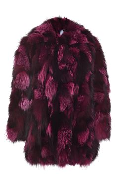 Silver Fox Fur Oversized Coat by BLUMARINE for Preorder on Moda Operandi Silver Fox Fur Coat, Designer Headbands, Patchwork Coat, Purple Coat, Scandinavian Fashion, Fox Fur Coat, Silver Coat, Oversized Coat