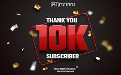 thank you to the 10k subsciber with gold and silver confetti