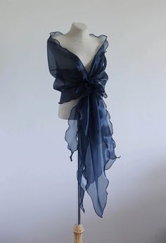 Navy Blue Organza Shawl. Mother of the Bride Shawl Bridal | Etsy Organza Shawl, Bride Shawl, Tutu Skirt Women, Womens Tulle Skirt, Evening Wrap, Bridesmaid Shawl, Blue Organza, Evening Shawls, Elegant Shawl