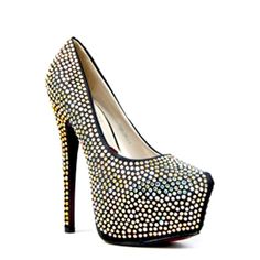 Redkiss Red Kiss Brand Iridescent Rainbow Multicolor Clear Rhinestone Depending On Light Reflect A Few Colors, Black Size 7.5 New Without Tags Sky High Platform Heel Similar To Fashion Nova Akira Shi Bebe Bcbg Guess Bling Heels For Night Out With Round Toe, Night Out Heels With Bling, Glamorous Heels With Bling And Round Toe, Glamorous Heels With Rhinestone Rivets For Night Out, Glamorous Round Toe Bedazzled Heels, Glamorous Bedazzled Heels With Round Toe, Glamorous Rhinestone Heels With Round Toe, Glamorous Bedazzled Round Toe Heels, Rhinestone Round Toe Heels For Night Out