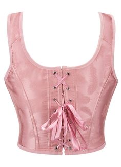 Pink Women Boned Corset Crop Top     Type: Overbust Corset   Style: Vintage   Design: Cord Lacing,Shoulder Strap   Fabric:Cotton,Satin   Color: As Picture   Weight: 0.2kg   Occasion:These fashion corsets are perfect for parties,cosplay,club, a night out, or just a bedroom lingerie. It will make you look and feel amazing.   The corset is designed to create a wonderful hourglass figure for an alternative outfit a night out,is made of two Layers of fabric,plastic bones to support.      The corset i Pink Court, Styl Grunge, Modesty Panel, Boned Corsets, Corset Fashion, Support Women, Overbust Corset, Grunge Look, Corset Crop Top