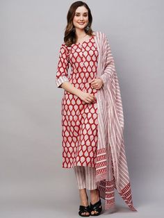 Women Ethnic Motifs Printed Regular Kurta With Trousers & Dupatta VitansEthnics White Anarkali Unstitched Suit With Block Print, Unstitched White Anarkali Set With Block Print, White Block Print Palazzo Set For Festivals, White Block Print Anarkali Set For Eid, Festive White Unstitched Suit With Block Print, Festive White Block Print Unstitched Suit, Festive White Block Print Palazzo Set, Eid White Block Print Anarkali Set, White Block Print Palazzo Set For Diwali