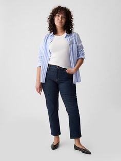 Mid Rise Vintage Slim Jeans Gap Mid-rise Relaxed Fit Jeans, Mid-rise Dark Wash Rigid Denim Bottoms, Indigo Mid-rise Rigid Denim Jeans, Dark Wash Slim Fit Jeans In Rigid Denim, Dark Wash Slim Fit Rigid Denim Jeans, Mid Rise Jeans, Pocket Jeans, Slim Jeans, Petite Size