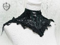 ♥♥Noir Romantique♥♥ Welcome to my store! This magnificent neck corset is made from high quality black french lace. The piece is reinforced with spiral steel boning . The bottom is embellished with black fine beaded lace applique .There is corset lacing behind. ♥♥NOTE : If you need a specific length please let me know with a note.♥♥ ♥It will be sent to you carefully wrapped in a safety box through registered mail (this means that tracking number will be provided to you as soon as we send your ord Corset Cover, Victorian Shoes, Corset Lacing, Neck Corset, Black Lace Corset, Lace Neck, Elegant Gothic, Black French, Corset Lace