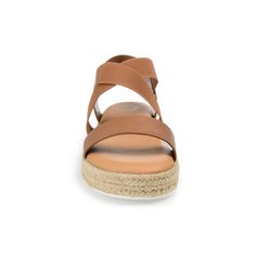 Enjoy the warm weather in the Caroline by Journee Collection. This strappy sandal features elastic uppers for a flexible fit and a 7 mm Tru Comfort Foam� footbed for added support. A walkable sliver wedge heel wrapped in espadrille perfects the design. At Journee Collection our sandal styles are going to be perfect for any occasion. Whether that be a formal business or casual dress these sandals will be a perfect match. Brown Synthetic Sport Sandals For Summer, Brown Sport Sandals For Spring Beach Occasion, Spring Synthetic Wedge Heel Sport Sandals, Strappy Wedge Sandals For Beach, Brown Sport Sandals With Ankle Strap For Beach, Brown Ankle Strap Sport Sandals For Beach, Adjustable Strappy Synthetic Wedge Sandals, Casual Spring Sport Sandals With Wedge Heel, Casual Wedge Heel Sport Sandals For Spring