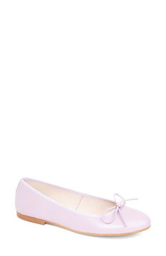 Buttery-soft leather and a flexible sole bring daylong comfort to this timeless ballet flat. Padded footbed Leather upper and lining/synthetic sole Made in Spain Ballerina Flats, Ballet Flat, Womens Flats, Ballet Flats, Soft Leather, Lilac, Leather Upper, Spain, Ballet