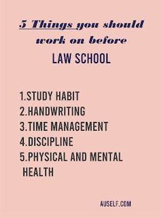 the five things you should work on before law school