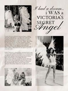 an advertisement for victoria's secret angel