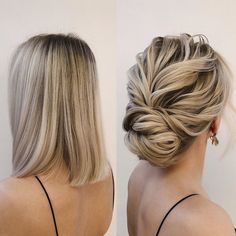 Wavy Bun Updo for Medium Hair Style Straight Hair, Hairstyles For Straight Hair, Preppy Hairstyles