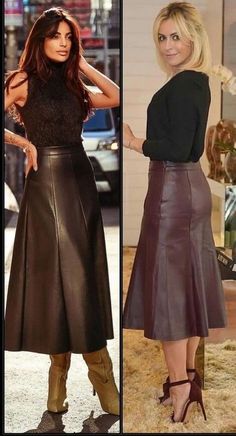 Winter Leather Skirt Outfit, Leather Skirt Outfit Winter, Classy Business Outfits, Modest Casual Outfits, Leather Skirt Outfit, Skirt Inspiration, Look Office, Skirt Outfits Fall, Winter Fashion Outfits Casual