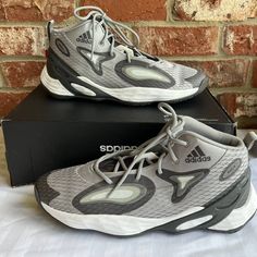 These Were Recently Purchased At A Major Retailer And Are Authentic And Brand New. Adidas Casual Basketball Shoes For Light Sports, Casual Adidas Basketball Shoes For Light Sports, Casual Gray Basketball Shoes With Abzorb Midsole, Casual Gray Basketball Shoes With Boost Midsole, Casual Gray Basketball Shoes With Cushioned Footbed, Casual Adidas Breathable Basketball Shoes, Casual Gray Basketball Shoes With Round Toe, Adidas Casual Breathable Basketball Shoes, Casual Gray Lace-up Basketball Shoes