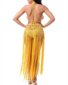 Yellow Mustard Boho Fringe Beach Swim Wear Perfect for Vacation - Etsy Canada Bohemian Tie-side Swimwear For Beach Party, Summer Party Swimwear With Fringe, Summer Swimwear With Tassels, Tassels Swimwear For Beach Vacation, Beach Season Fringe Swimwear, Tasseled Swimwear For Summer Vacation, Summer Beach Swimwear With Tassels, Bohemian Tie-side Bottom Swimwear For Vacation, Gold Beachwear Swimwear For Spring