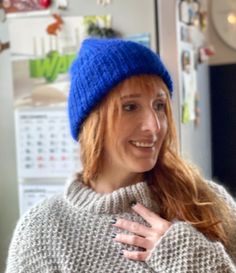 Blue chunky knit mohair hat. Can be used folded one or two times Colour - royal blue Sizing: One size, which fits heads from - M 20,5-22,4 inches (53-57cm) - L 21,5-23,2 inches (55-59cm) Fingerless mittens: one size fits most Fiber Content: 60 % Kid mohair 40 % Acrylic hand washable at 30oC do not use bleach dry flat on a towel Other knit hats and accessories: https://www.etsy.com/shop/Imunde?ref=seller-platform-mcnav&section_id=17108085 Hatt is made in a smoke free environment. SHIPPING: I Blue Knit Winter Hat, Blue Knitted Winter Beanie, Winter Blue Hand Knitted Beanie, Blue Hand Knitted Beanie For Winter, Blue Knitted Cap Beanie, Blue Knitted Beanie Cap, Blue Knitted Beanie One Size, Hand Knitted Blue Yarn Beanie, Blue Hand Knitted Bonnet