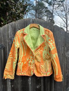 VTG Y2K Reversible jacket Darling and in great condition  Size: S/M See measurements  Chest: 40in Length: 23in Sleeve: 22in Reversible Cropped Gilet, Luxury Multicolor Retro Outerwear, Luxury Retro Outerwear With Zipper Closure, Luxury Vintage Multicolor Outerwear, Weird Jackets, Funky Jackets, Funky Jacket, Patterned Vest, Reversible Clothing