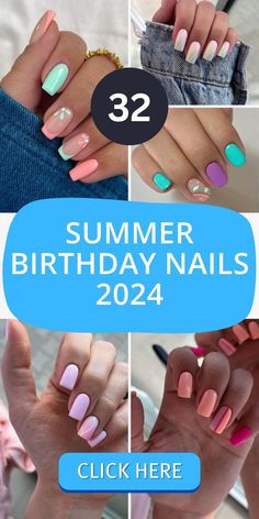 Ready to elevate your summer style? Check out these trendy summer beach nails that are perfect for your next seaside getaway. From vibrant colors to chic designs, these beach nails will have you feeling vacation-ready. Whether you prefer something simple or a design that screams ocean vibes, you'll find the perfect look for your beach nails vacation. Dive into the latest trends and get inspired! #summerbeachnails #beachnailsvacationsimple #beachnailsvacationocean#SummerNails#BeachNails#VacationNails#OceanNails#SimpleNailDesigns#BeachVacationStyle#TropicalNails#SummerNailArt#BeachyVibes#NailInspo June Birthday Nails, Fall Pink Nails, Easy Nail Designs Summer, Hairstyle 2024, Birthday Nail Designs, Cruise Nails, Beachy Nails, Fall Pink