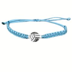 VOLLEYBALL BRACELET - Braided Cords Weaved together with Volleyball Charm ADJUSTABLE - Volleyball bracelet is adjustable. Easily Adjusts to Fit your Wrist 5" to 8" *will fit most wrists sizes small to large VOLLEYBALL GIFT - Looking for an inexpensive Volleyball gift ? Got a birthday, holiday, or other special occasion coming up for the Volleyball player in your life? This high quality yet inexpensive bracelet makes a great gift, whether for a friend, daughter, girlfriend, or teammate. DESIGNED Adjustable Blue Sports Wristband, Adjustable Blue Wristband For Sports, Adjustable White Sports Jewelry, Rope Bracelets, Volleyball Gifts, Volleyball Player, Two Best Friends, Volleyball Players, Sports Accessories