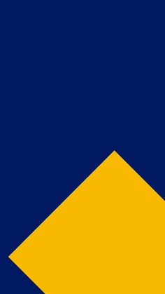 a yellow triangle on a blue background