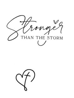 two different types of lettering with the words, strangers than the storm